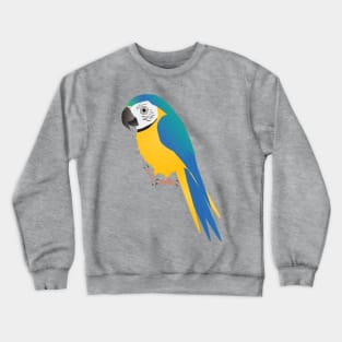 Funny blue and yellow macaw Crewneck Sweatshirt